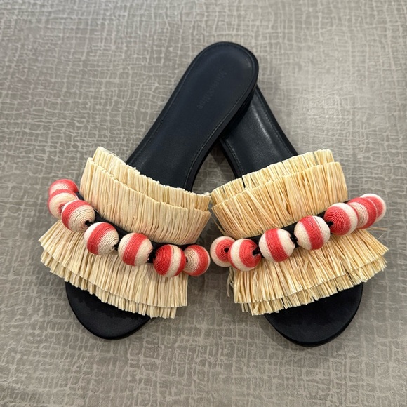 Mara & Mine Raffia Sandals Size 8 - Picture 1 of 4